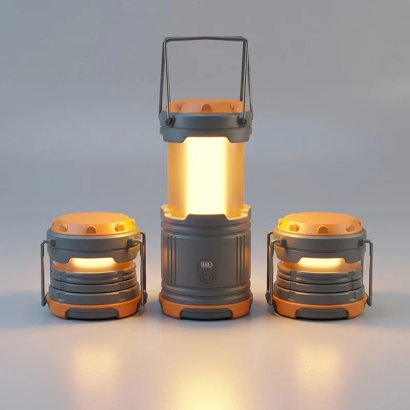 Illustrative render of rechargeable lanterns