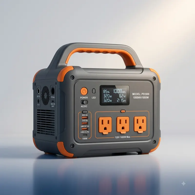 Illustrative render of power stations — 1kwh class gear (generic, not a specific product)